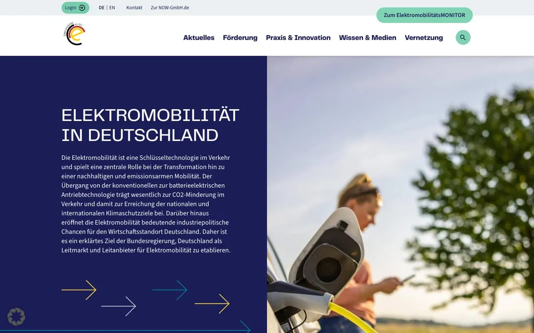 elektromobilitaet-now.de website screenshot
