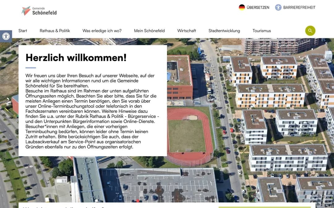 gemeinde-schoenefeld.de website screenshot