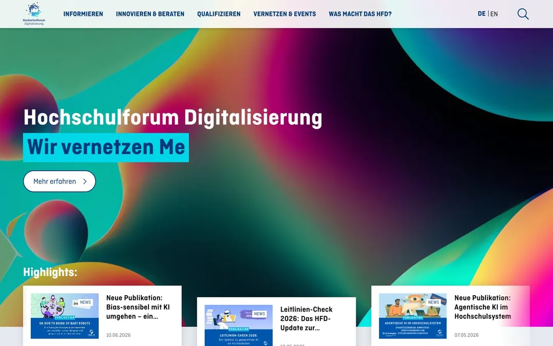 hochschulforumdigitalisierung.de website screenshot