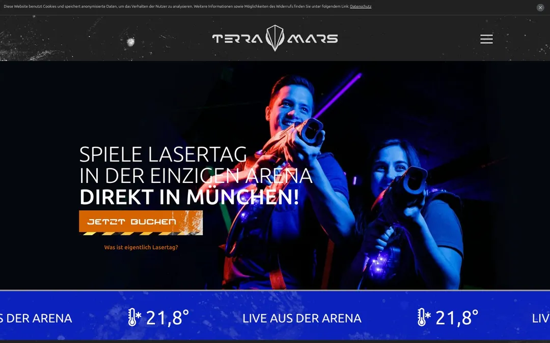 terramars-lasertag.de website screenshot